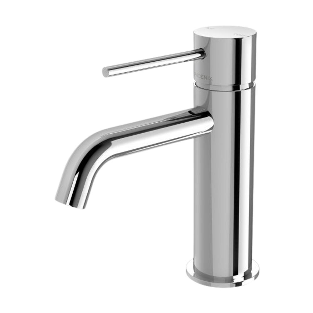 Vivid Slimline Basin Mixer Curved Outlet  Chrome