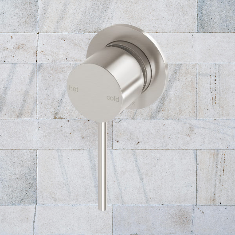 Vivid Slimline Shower / Wall Mixer 60mm Backplate  Brushed Nickel