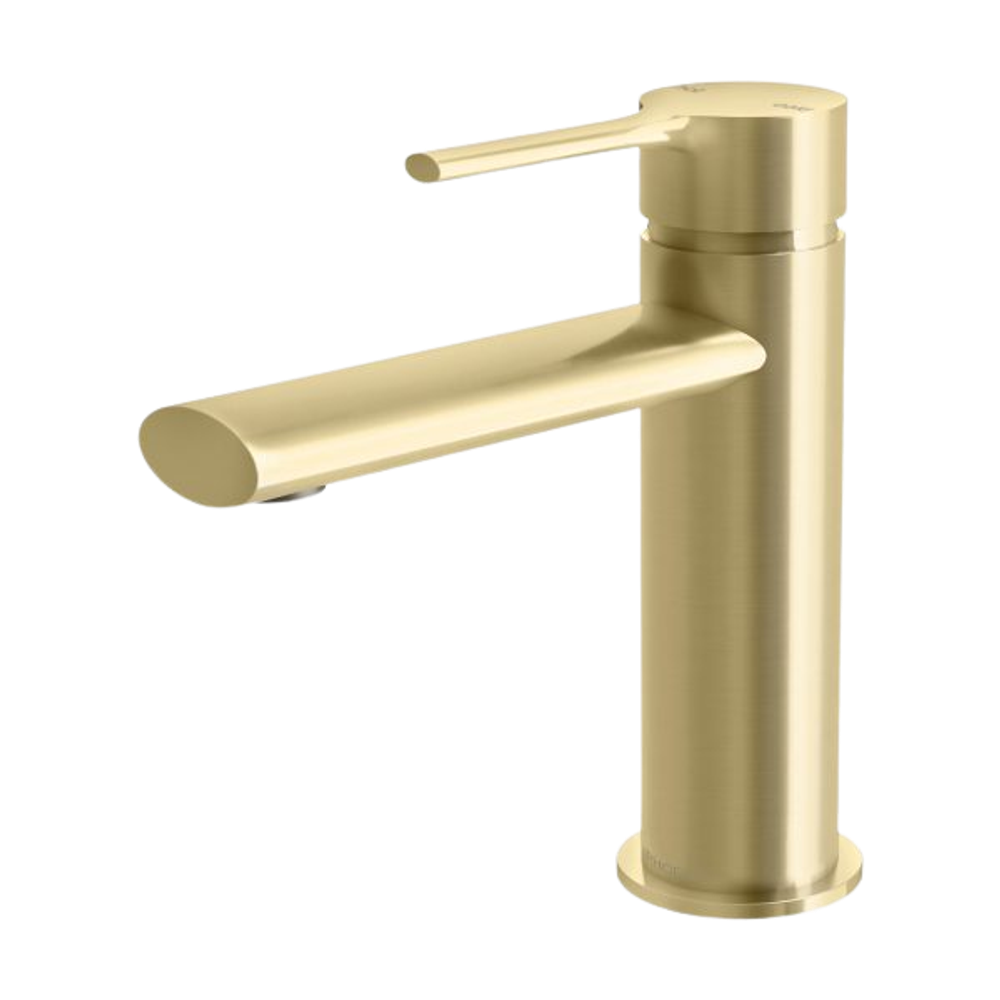 Vivid Slimline Oval Basin Mixer Brushed Gold