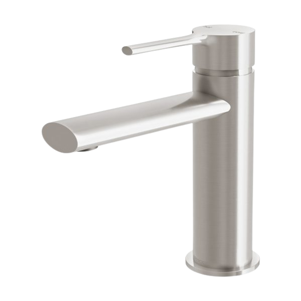 Vivid Slimline Oval Basin Mixer Brushed Nickel