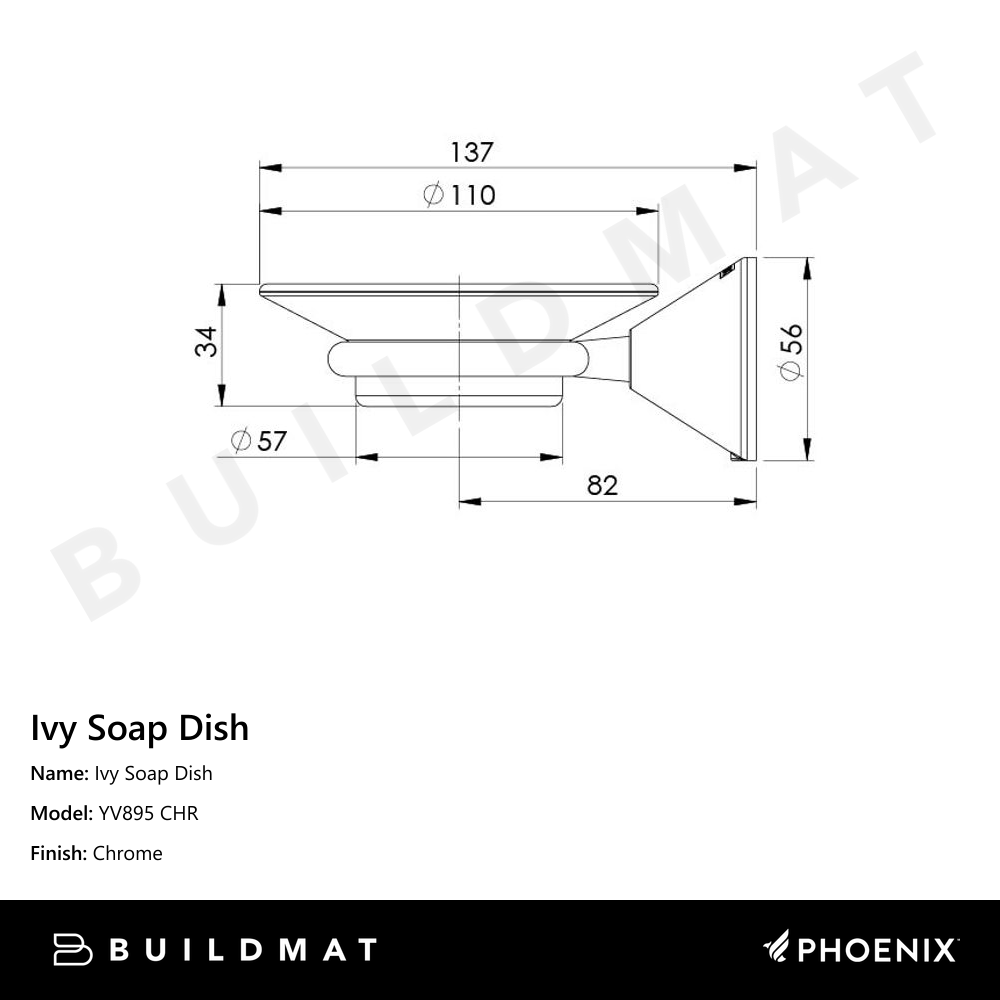 Ivy Soap Dish Chrome