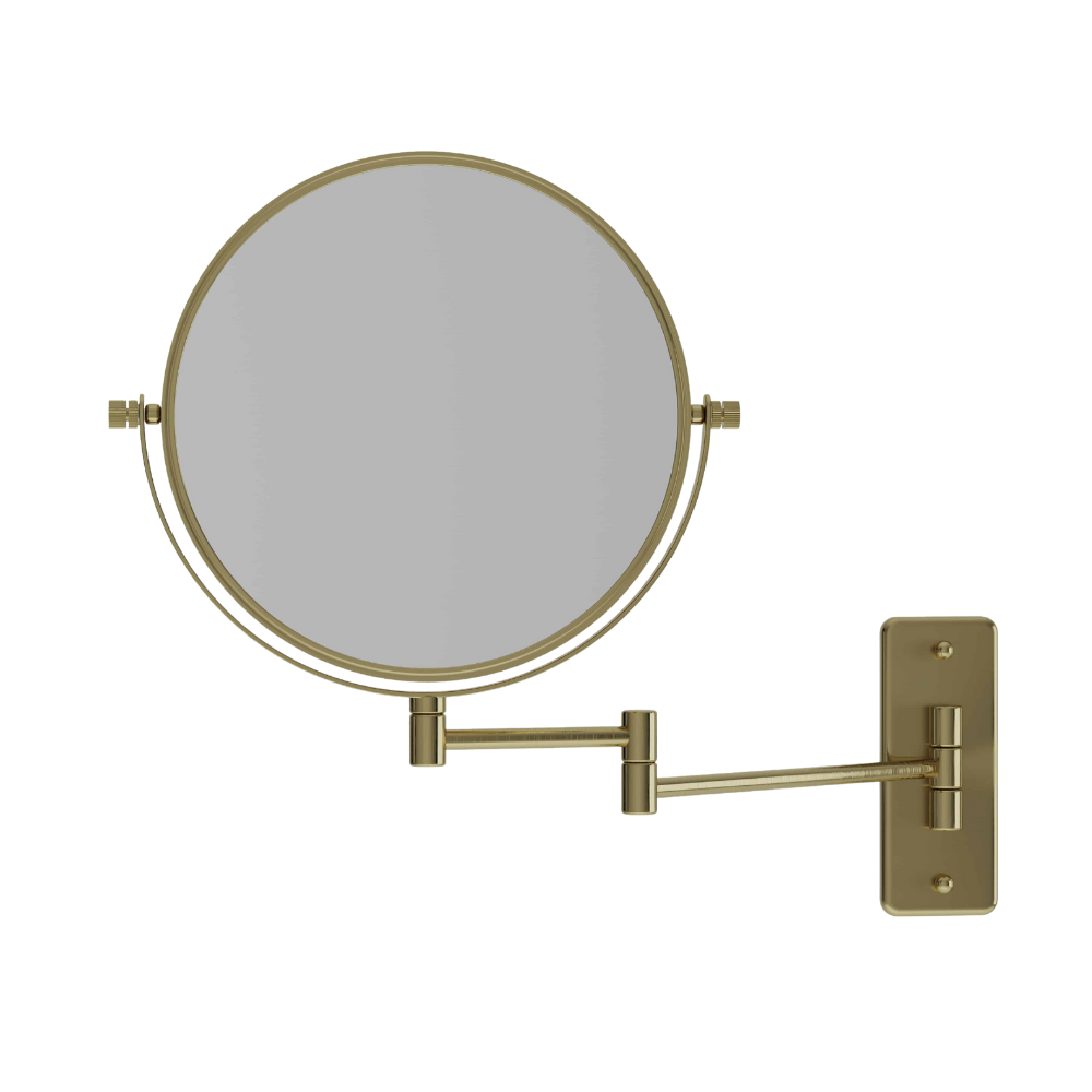 1 & 5x Magnification Mirror Brushed Brass