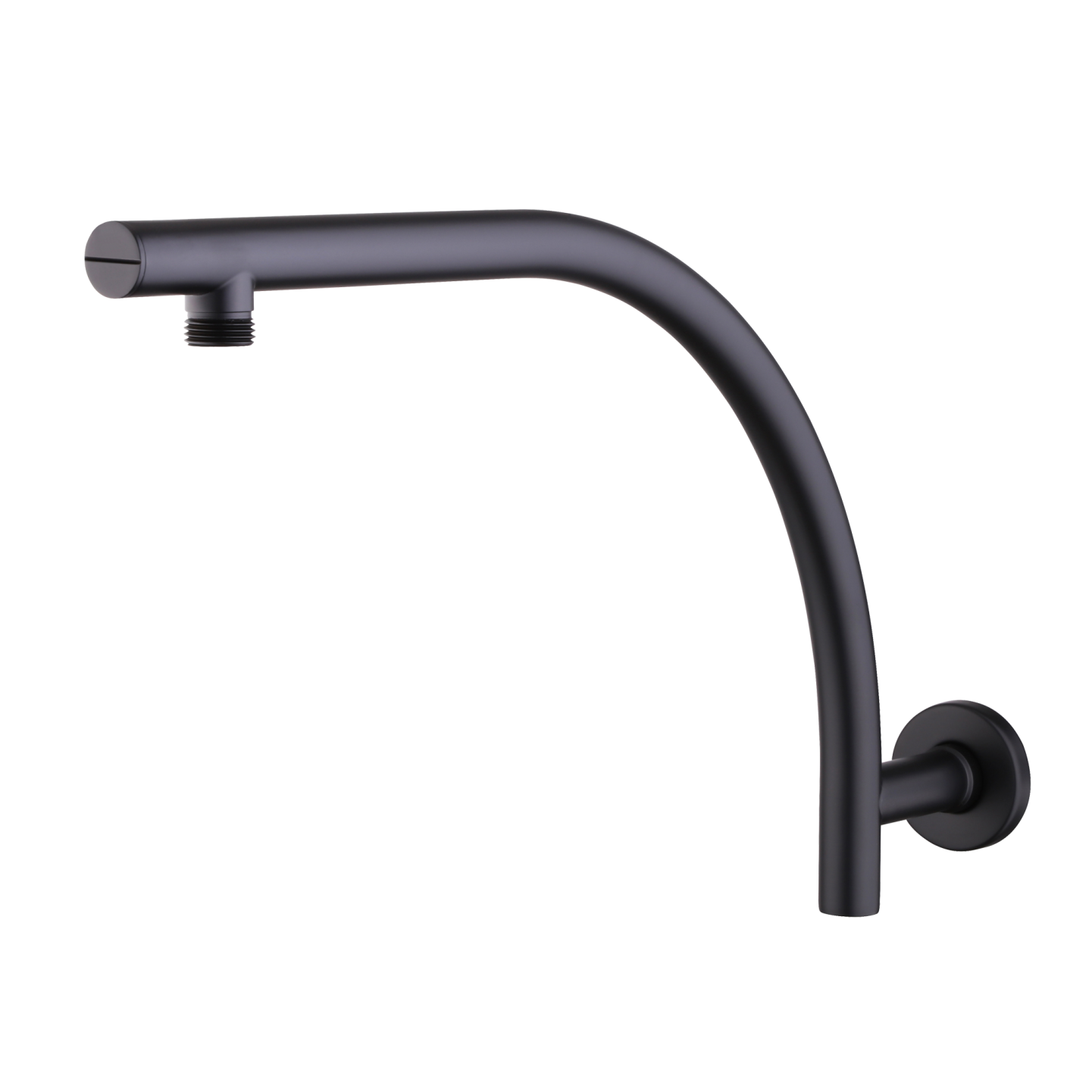 Rome Raised Wall Mounted Shower Arm Matte Black