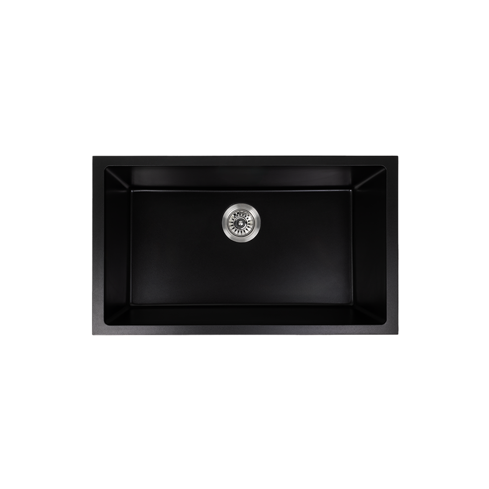 Walter 760x440 Black Granite Single Bowl Sink