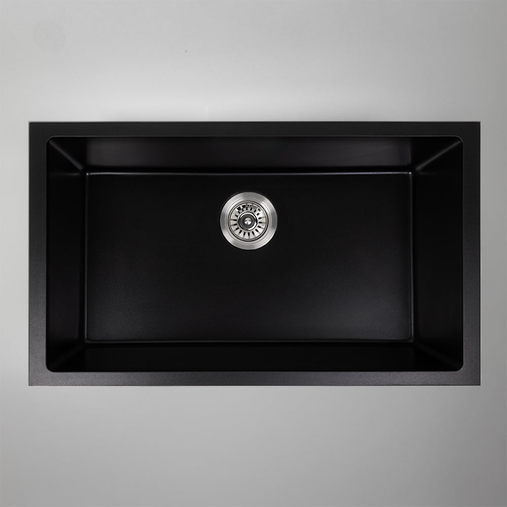 Walter 760x440 Black Granite Single Bowl Sink