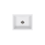 Kenneth 540x430 White Granite Square Single Bowl Sink