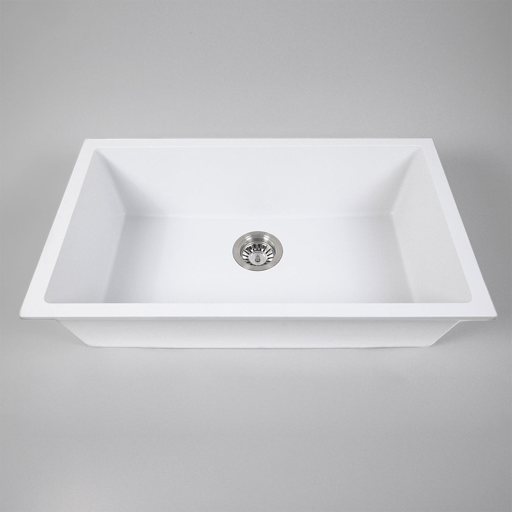 Walter 760x440 White Granite Single Bowl Sink