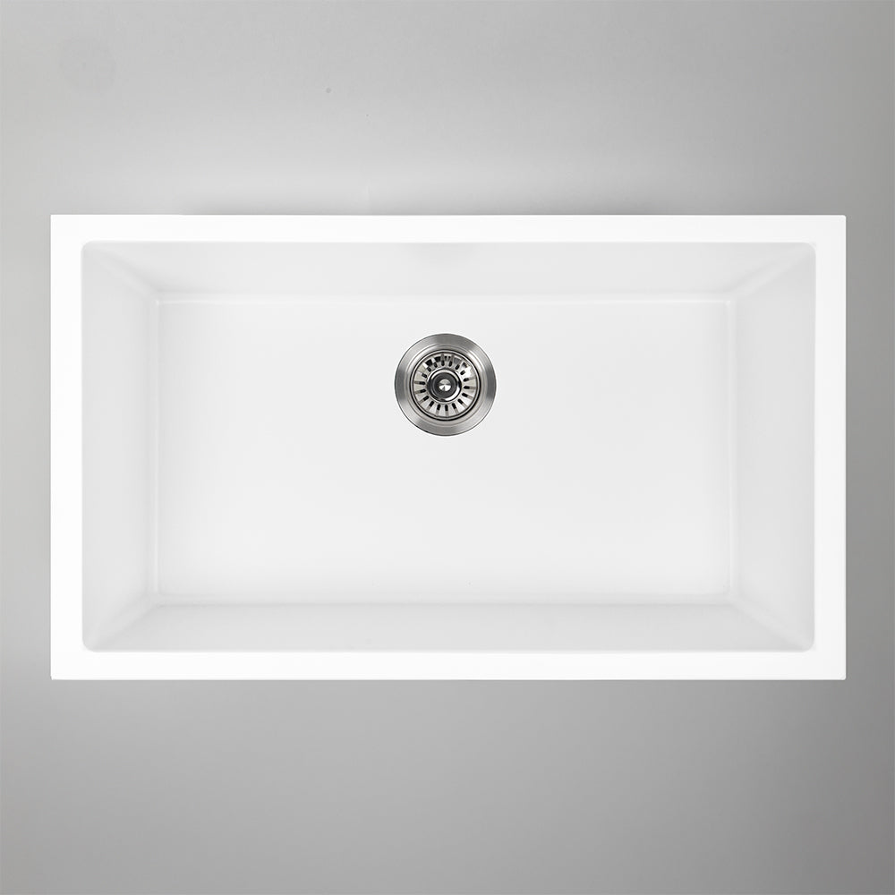 Walter 760x440 White Granite Single Bowl Sink