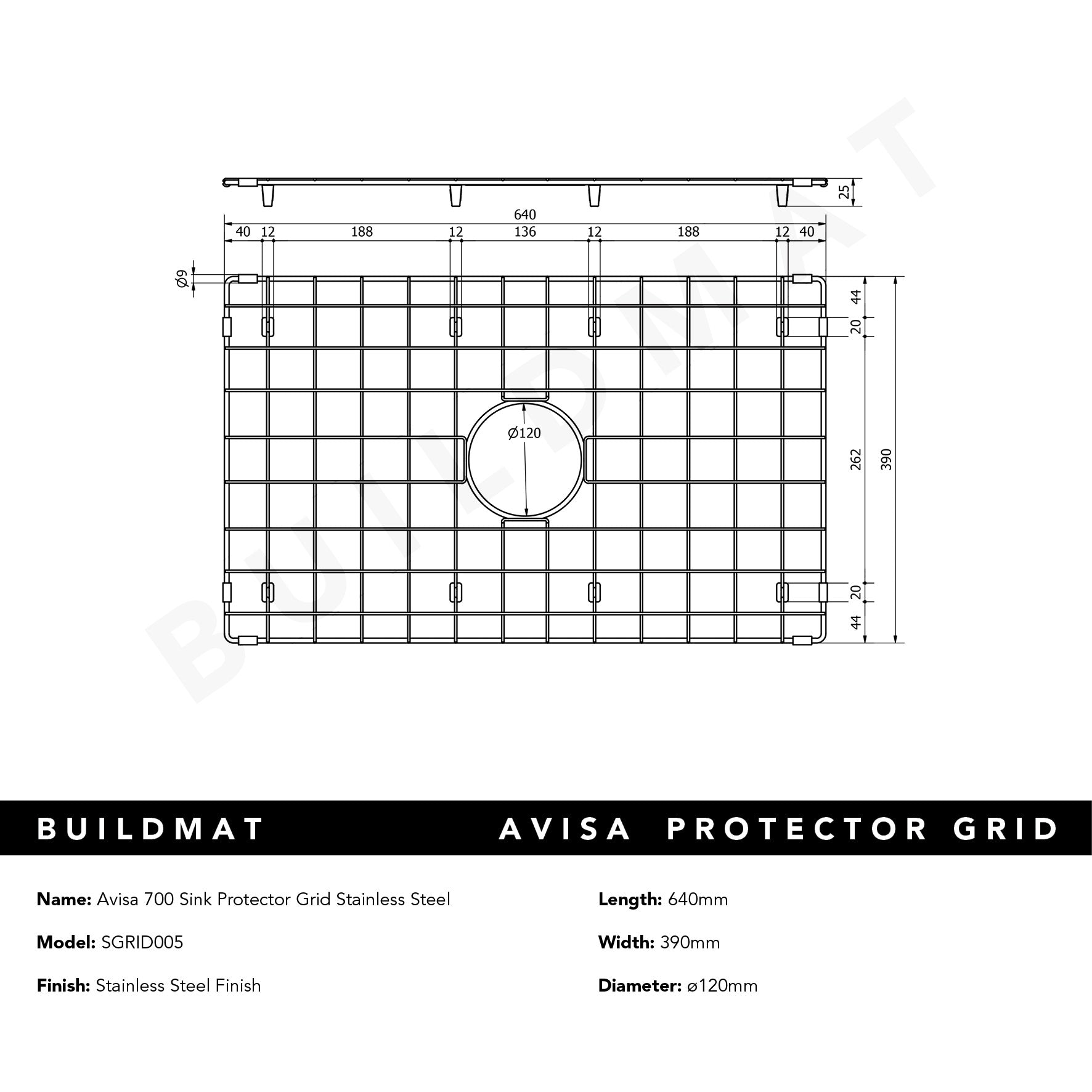 Avisa 700 Sink Protector Grid