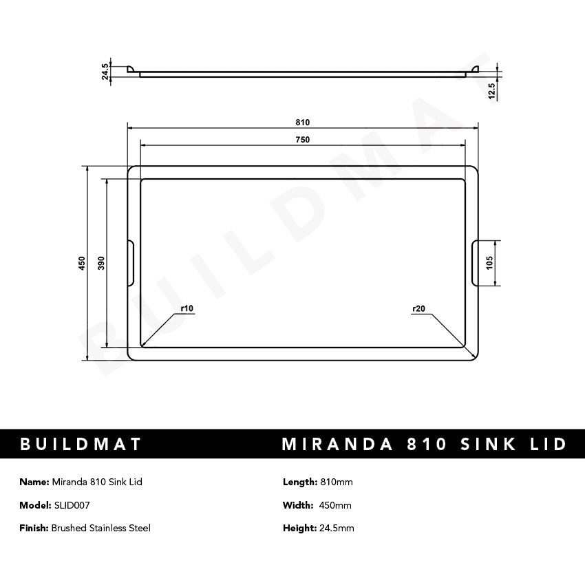 Miranda 810 Sink Lid