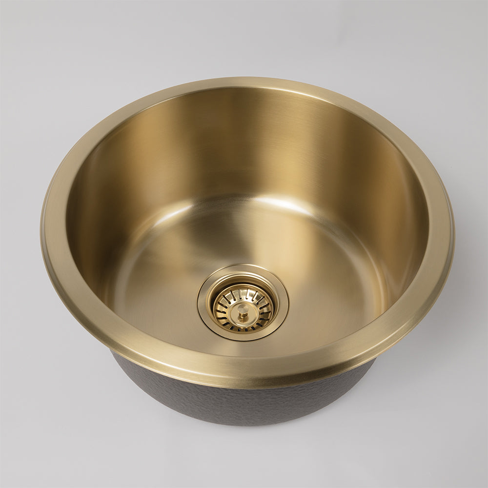 Brushed Brass Gold Divya 425x425 Round Sink