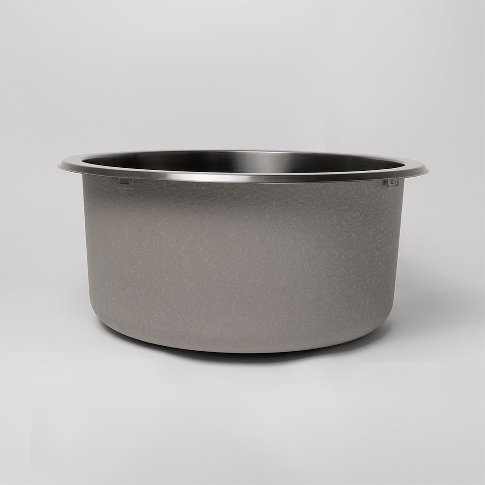 Brushed Gunmetal Divya 425x425 Round Sink