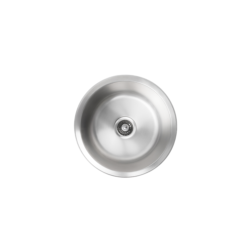 Divya 425x425 Brushed Stainless Steel Round Sink