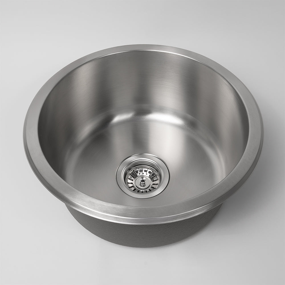 Divya 425x425 Brushed Stainless Steel Round Sink