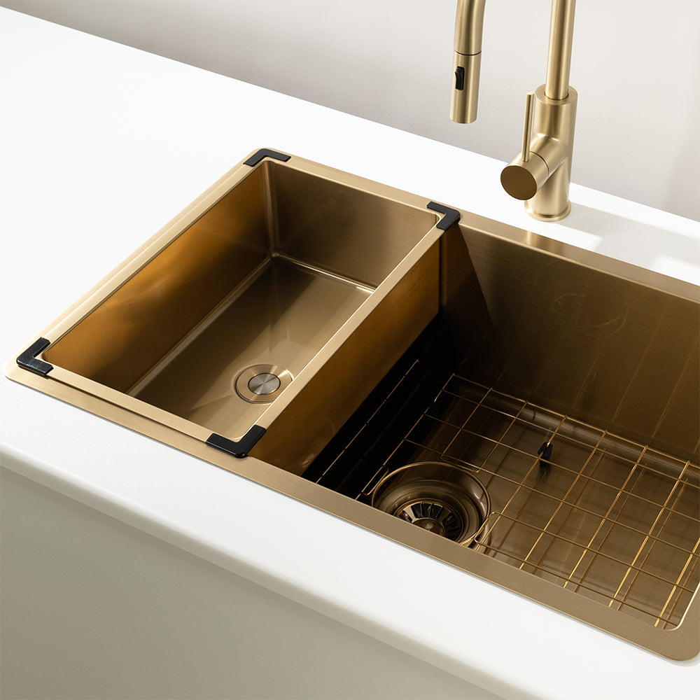 Piper Portable Mini Sink Brushed Brass Gold