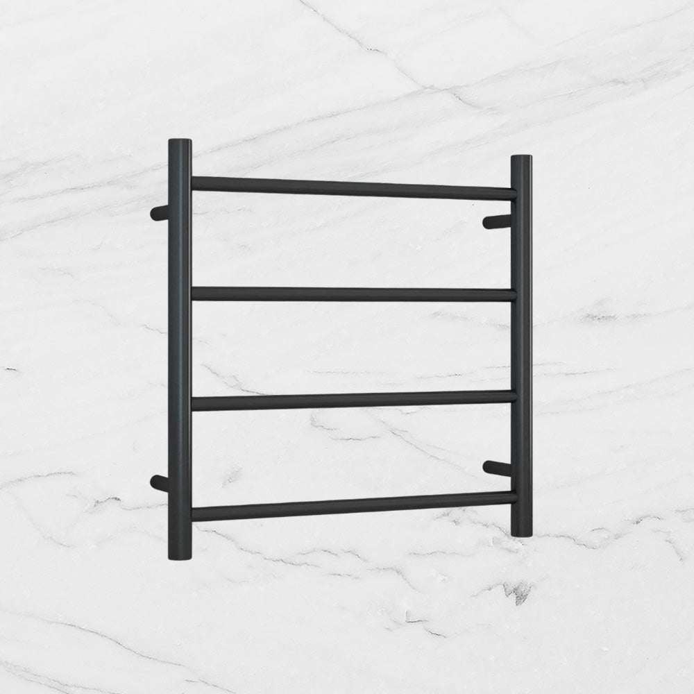 Round Ladder Heated Towel Rail Matte Black