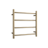 Round Ladder Heated Towel Rail Brushed Brass Gold