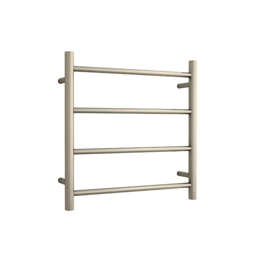 Round Ladder Heated Towel Rail Brushed Nickel