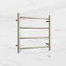 Round Ladder Heated Towel Rail Brushed Nickel