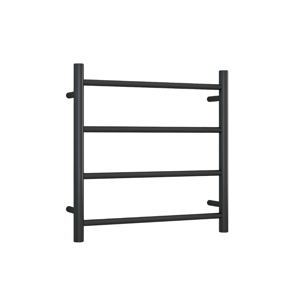 Round Ladder Heated Towel Rail Matte Black