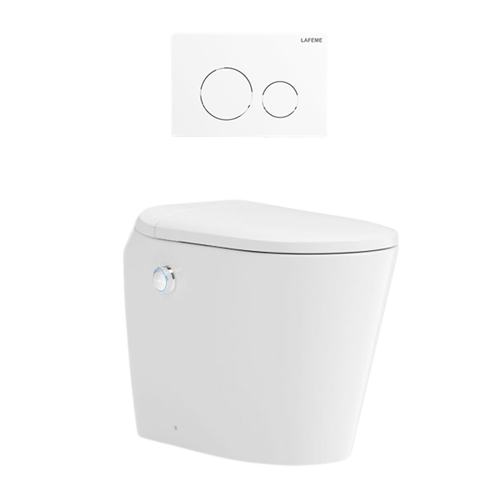 Lafeme Autolux Inwall Cistern Floor Pan Smart Toilet With Matte White Flush Plate