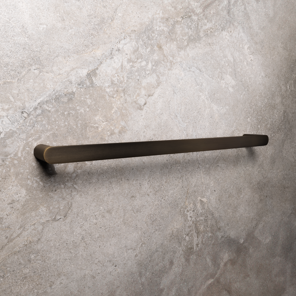 Ascari Brushed Vintage Antique Brass 600 Single Towel Rail