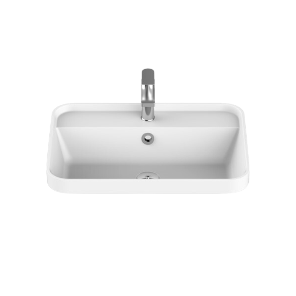 Miya Semi Inset 550 Basin Gloss White