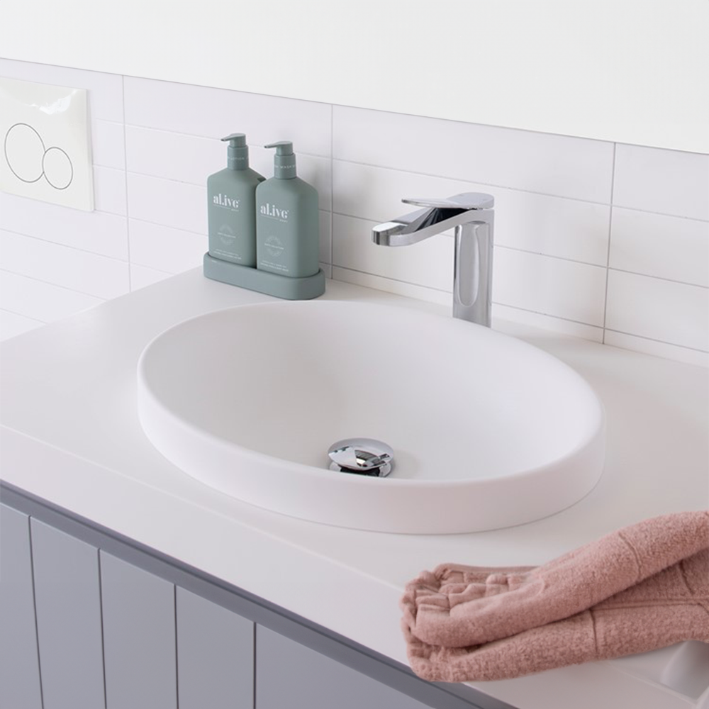 Dignity Matte White Semi-Inset Basin