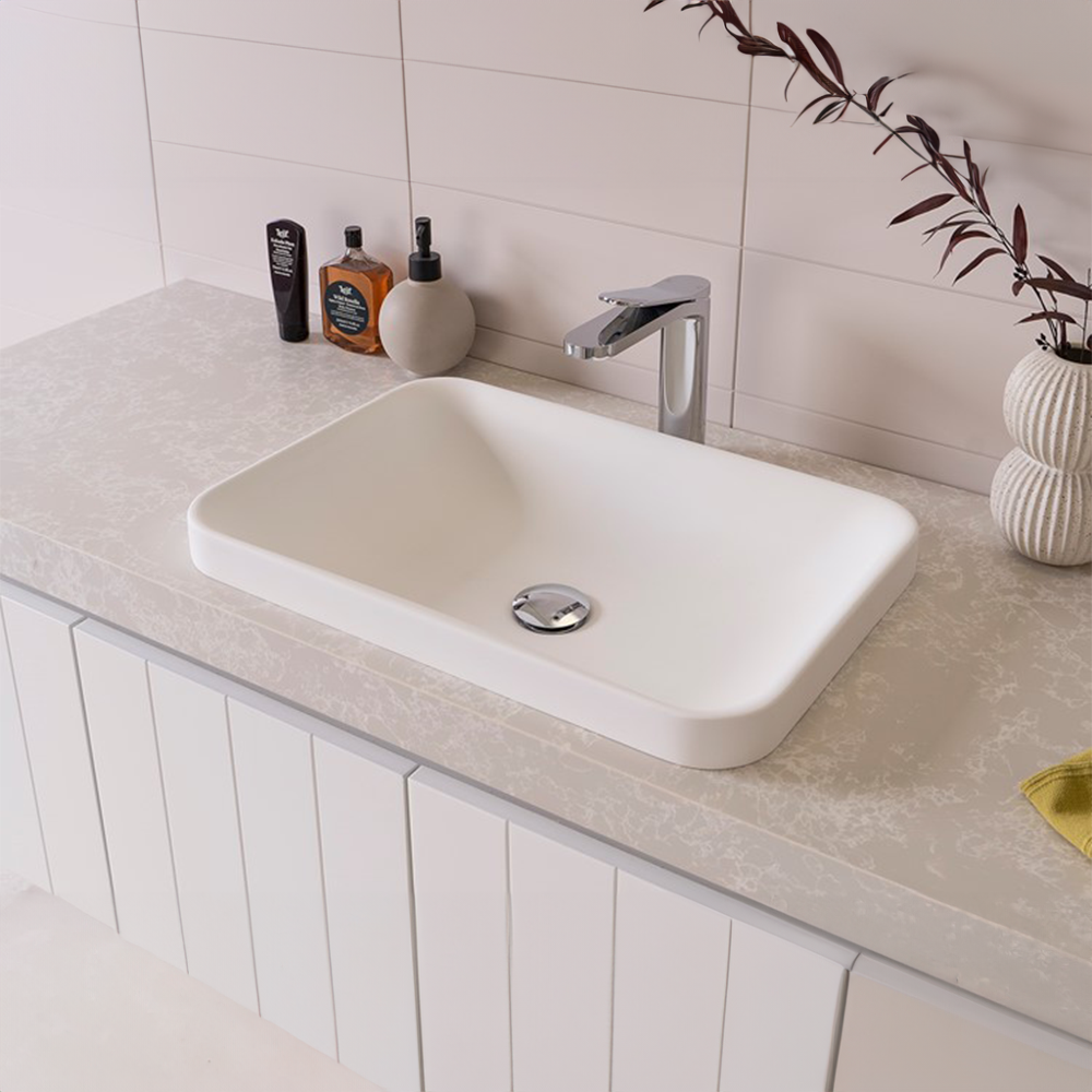 Pride Matte White Semi-Inset Basin