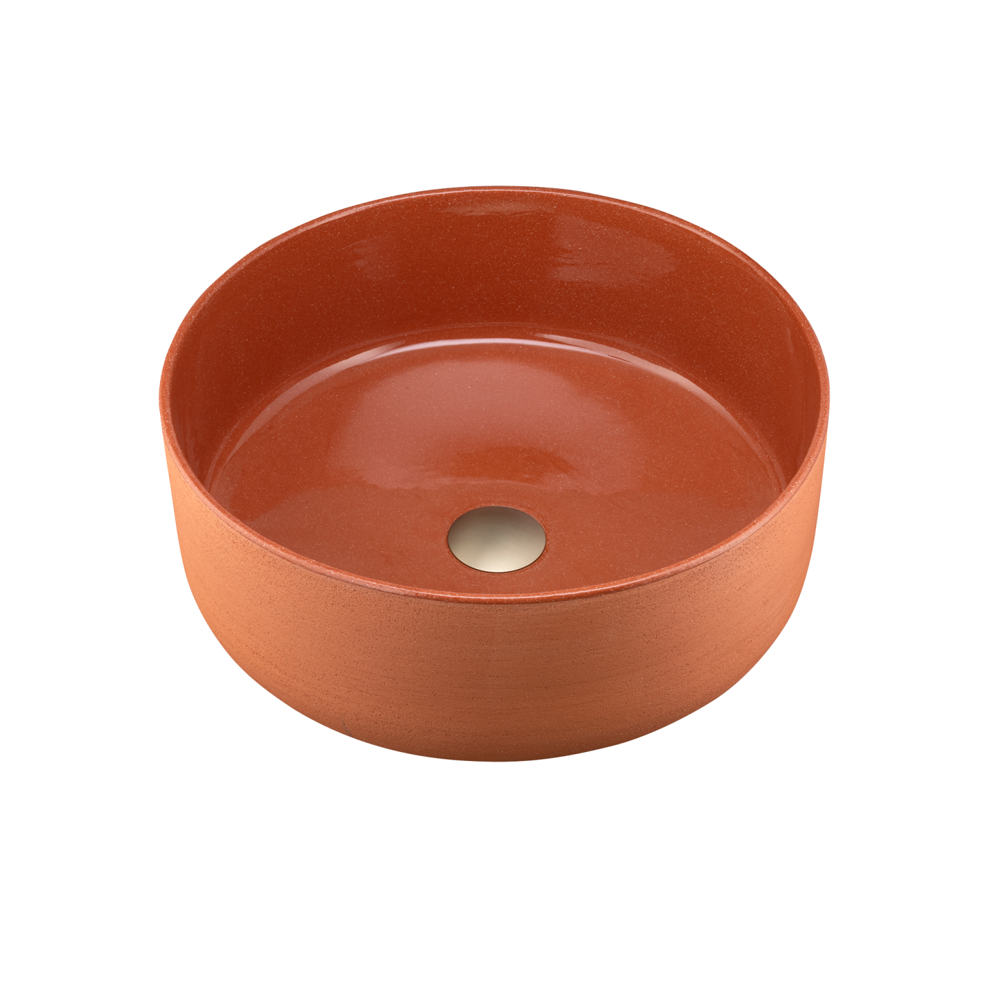 Terzofoco Circular Counter Top Basin Red Clay