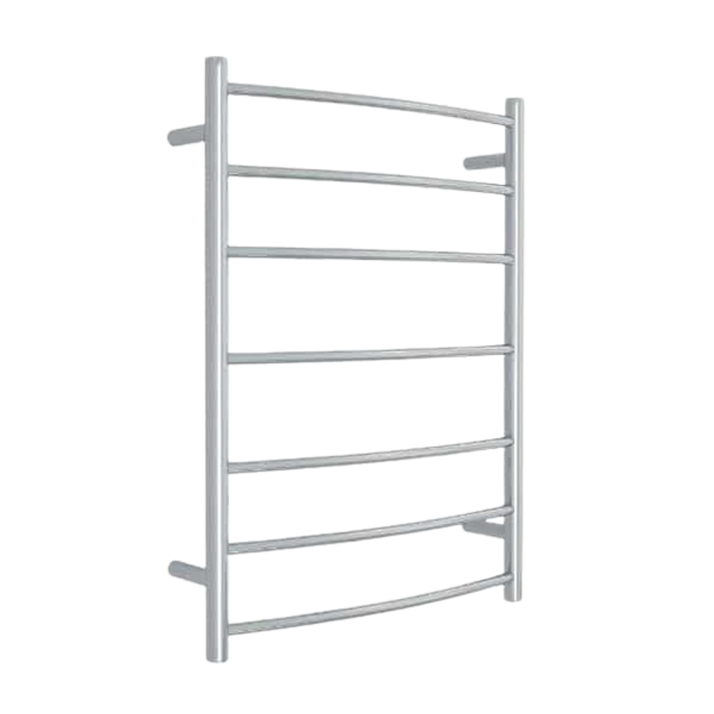 Curved Round Budget Ladder Heated Towel Rail Polished Stainless Steel