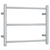 Straight Round Budget Heated Towel Rail Polished Stainless Steel