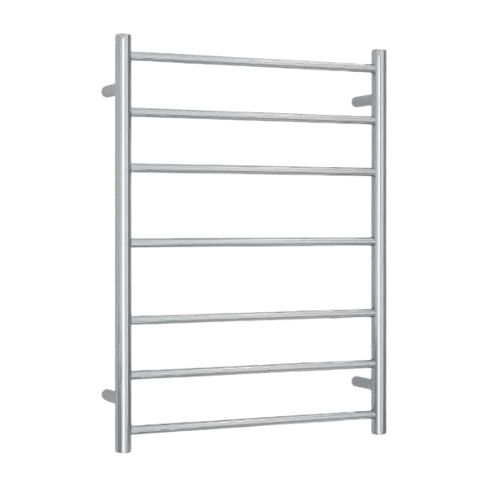 Straight Round Budget Ladder Heated Towel Rail  600mm Polished Stainless Steel BS44M