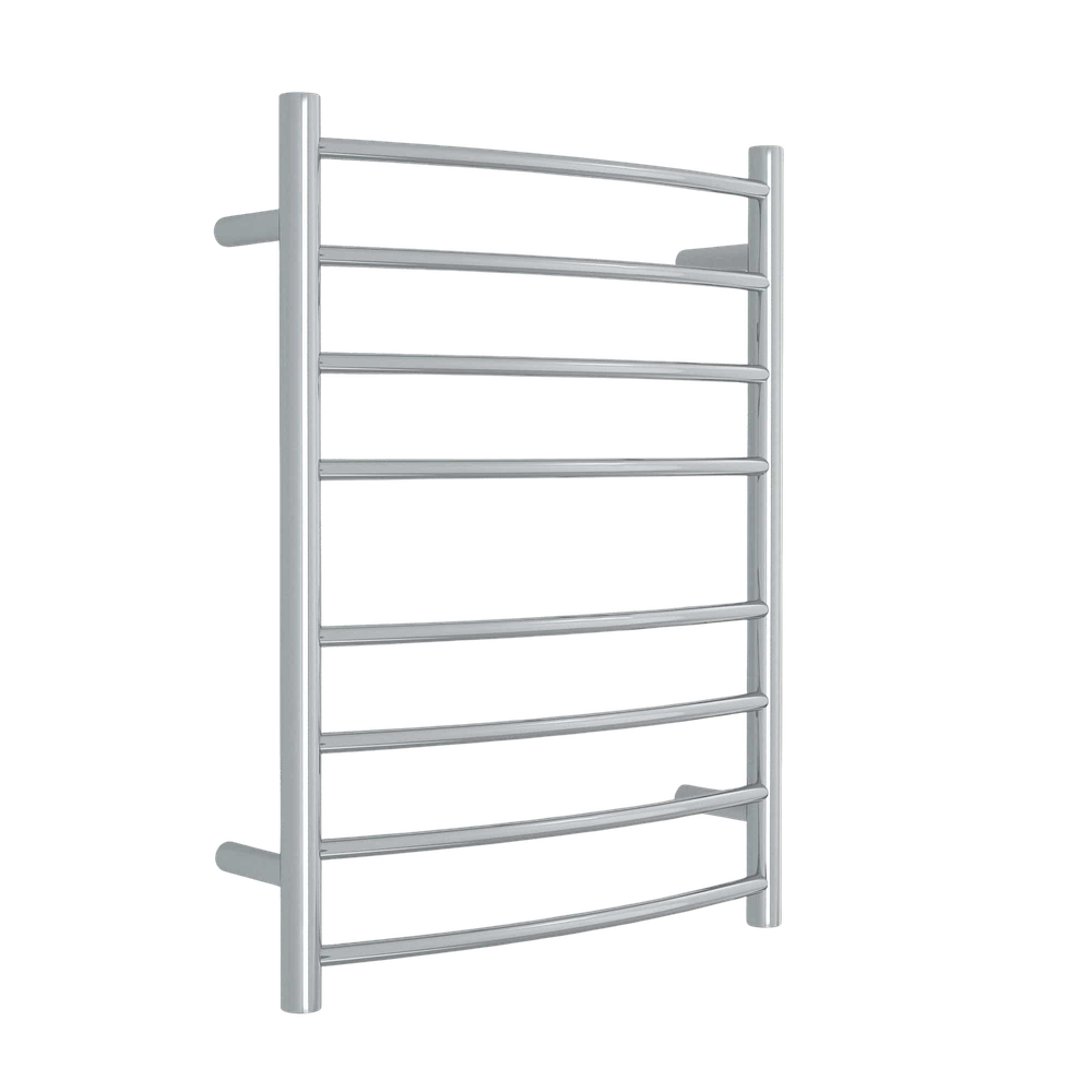 Curved Round Ladder Heated Towel Rail 530mm Polished Stainless Steel