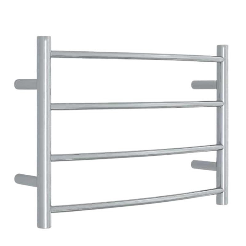 Curved Round Ladder Heated Towel Rail 600mm Polished Stainless Steel CR40M