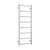 Straight Round Stainless Ladder Heated Towel Rail Polished Stainless Steel