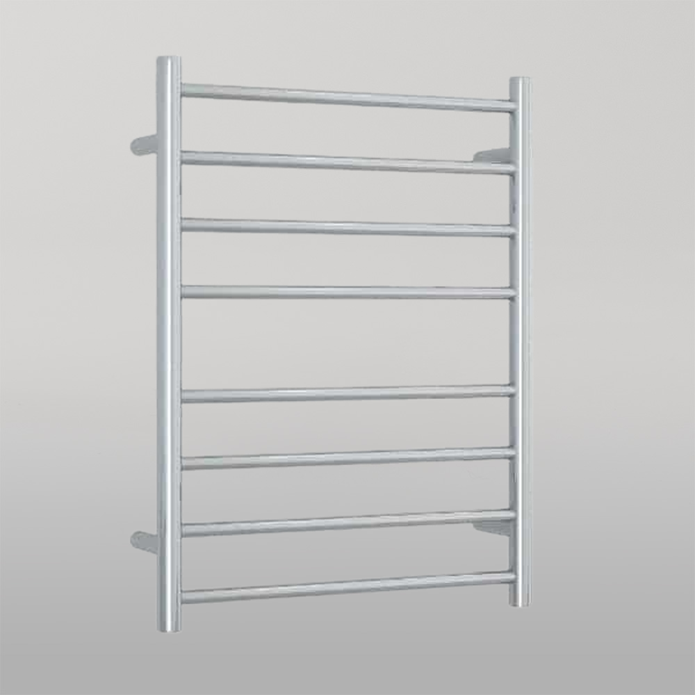 Straight Round Ladder Heated Towel Rail 530mm Polished Stainless Steel SR23M