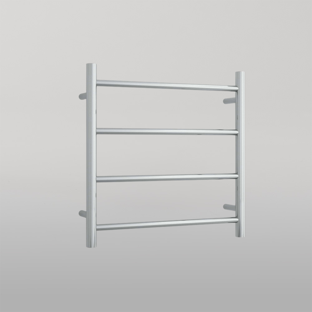 12Volt Round Ladder Heated Towel Rail 550mm Polished Stainless Steel