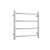 12Volt Round Ladder Heated Towel Rail 550mm Polished Stainless Steel