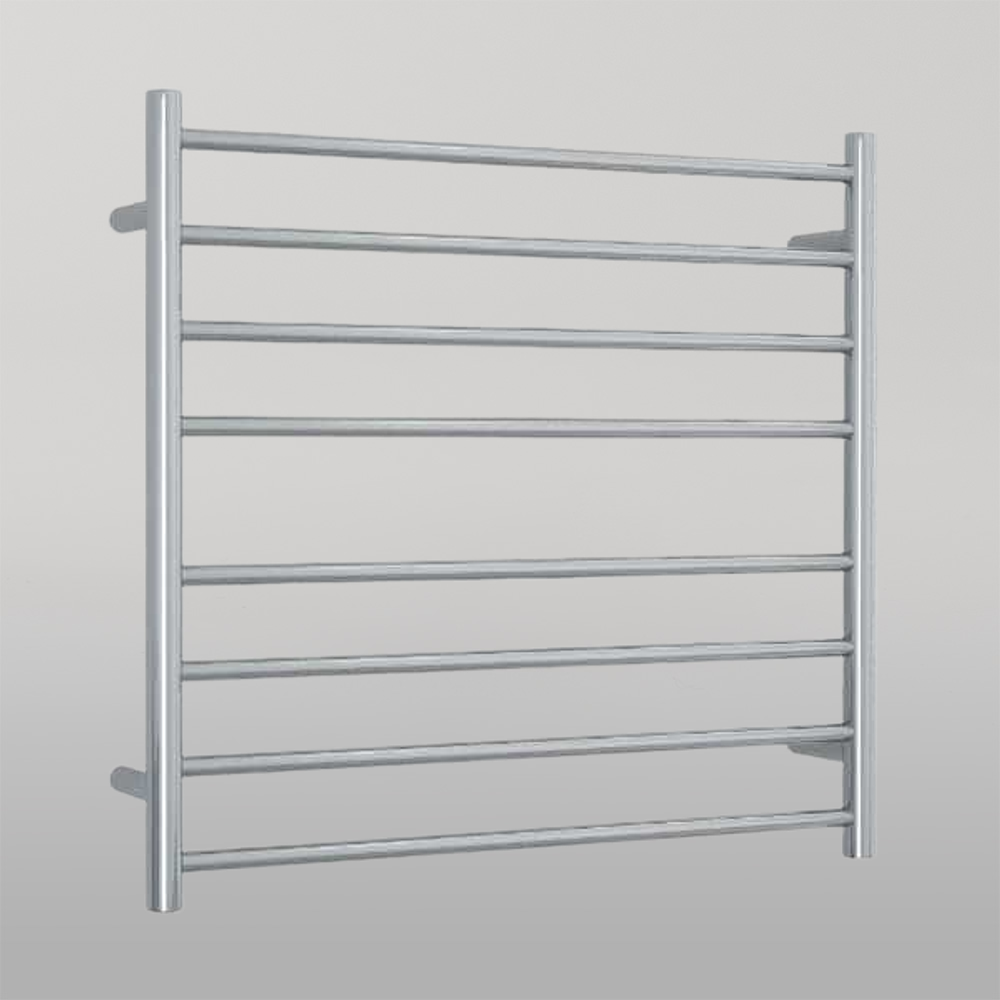 Straight Round Ladder Heated Towel Rail 750mm Polished Stainless Steel