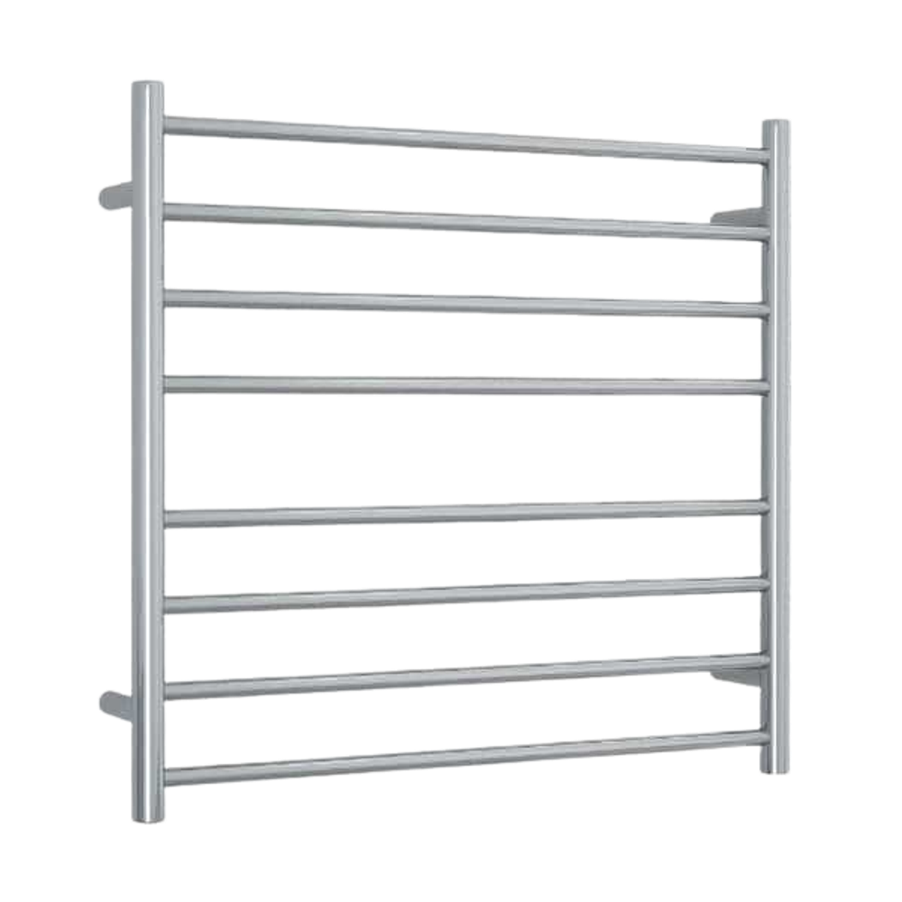 Straight Round Ladder Heated Towel Rail 750mm Polished Stainless Steel