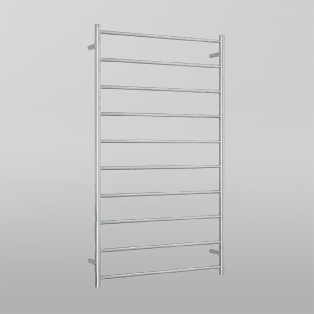 Straight Round Ladder Heated Towel Rail 700mm Polished Stainless Steel