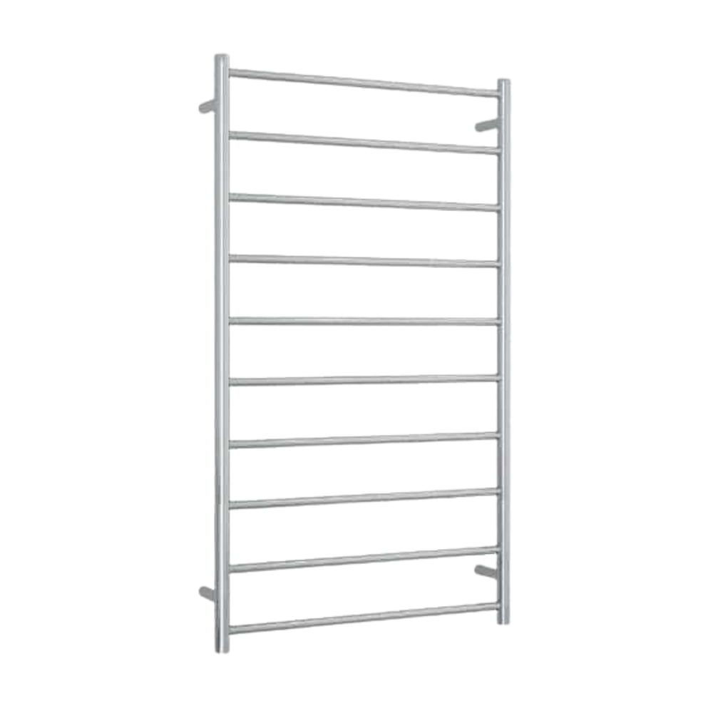 Straight Round Ladder Heated Towel Rail 700mm Polished Stainless Steel