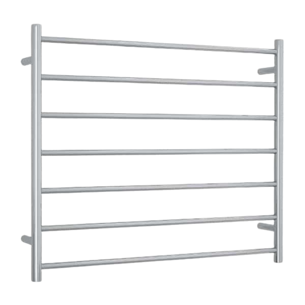 Straight Round Ladder Heated Towel Rail 900mm Polished Stainless Steel