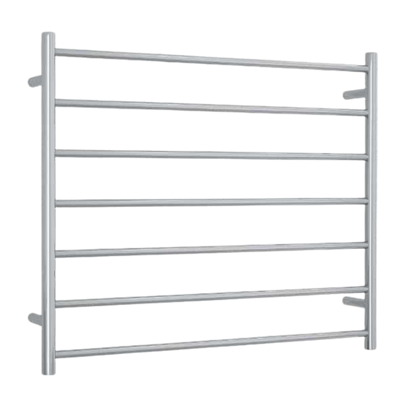 Straight Round Ladder Heated Towel Rail 900mm Polished Stainless Steel