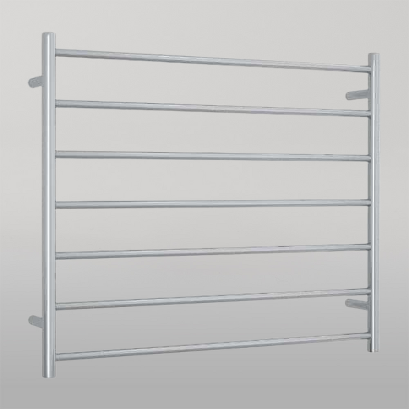 Straight Round Ladder Heated Towel Rail 900mm Polished Stainless Steel