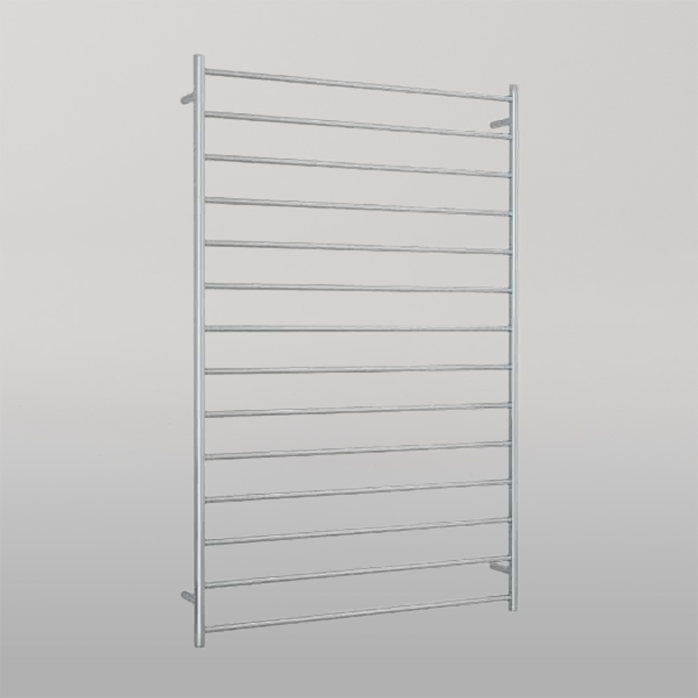 Straight Round Ladder Heated Towel Rail 1000mm Polished Stainless Steel