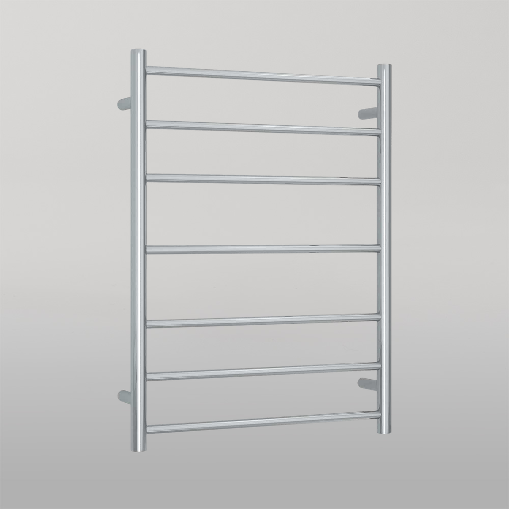 Brushed 12Volt Round Ladder Heated Towel Rail Brushed Stainless Steel