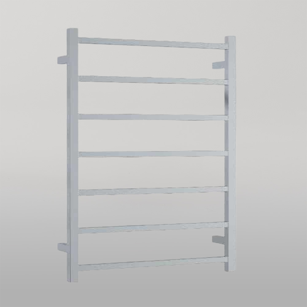 Straight Square Ladder Heated Towel Rail 600mm Polished Stainless Steel SS44M