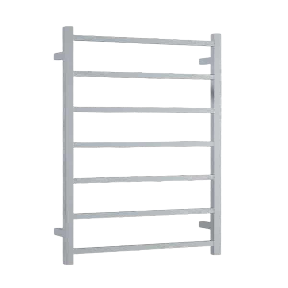 Straight Square Ladder Heated Towel Rail 600mm Polished Stainless Steel SS44M